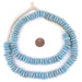 Baby Blue Ashanti Glass Saucer Beads (14mm) - The Bead Chest
