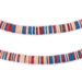 Beige Blue Red Medley Vinyl Phono Record Beads (6mm) - The Bead Chest