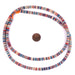 Beige Blue Red Medley Vinyl Phono Record Beads (6mm) - The Bead Chest