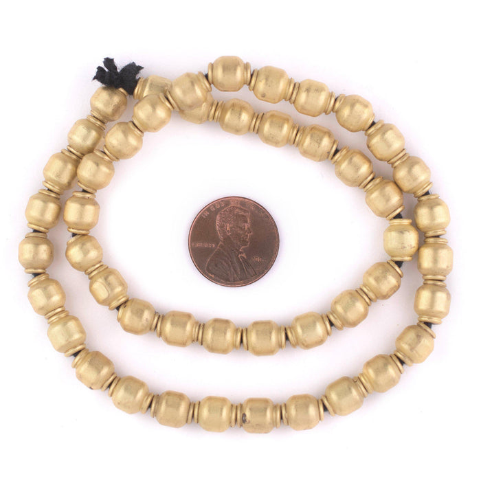 Miniature Brass Prayer Beads (9x7mm) - The Bead Chest