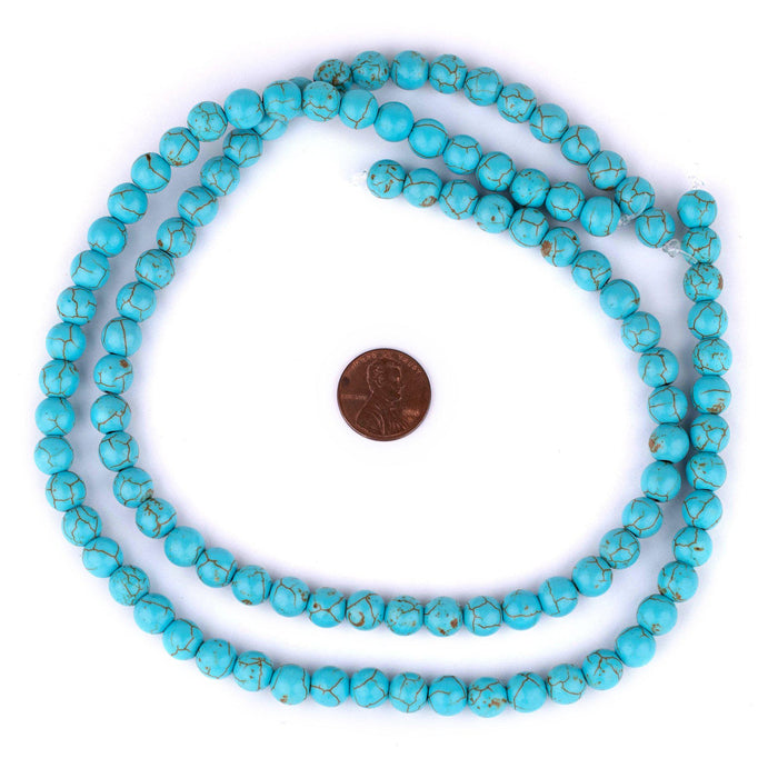 Round Turquoise Style Stone Beads (8mm) - The Bead Chest