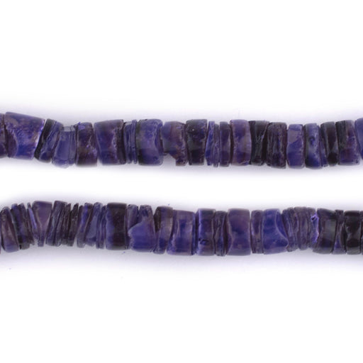 Grape Purple Natural Shell Heishi Beads (8mm)