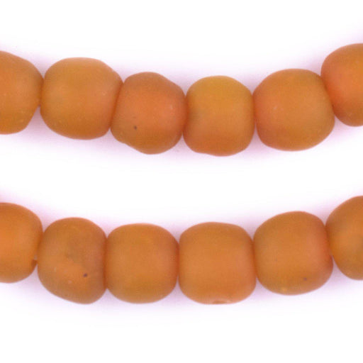Light Orange Recycled Glass Beads (14mm) - The Bead Chest