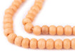 Honey Orange Round Bone Mala Beads (8mm) - The Bead Chest
