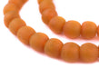 Light Orange Recycled Glass Beads (14mm) - The Bead Chest