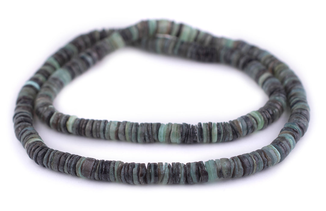 Fern Green Natural Shell Heishi Beads (8mm) - The Bead Chest