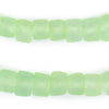 Pistachio Green Faceted Recycled Java Sea Glass Beads