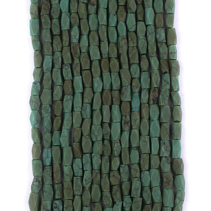 Faceted Turquoise-Style Afghani Stone Beads (4mm) - The Bead Chest