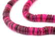 Fuchsia Pink Natural Shell Heishi Beads (8mm) - The Bead Chest
