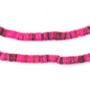 Fuchsia Pink Natural Shell Heishi Beads (5mm)