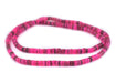 Fuchsia Pink Natural Shell Heishi Beads (5mm) - The Bead Chest