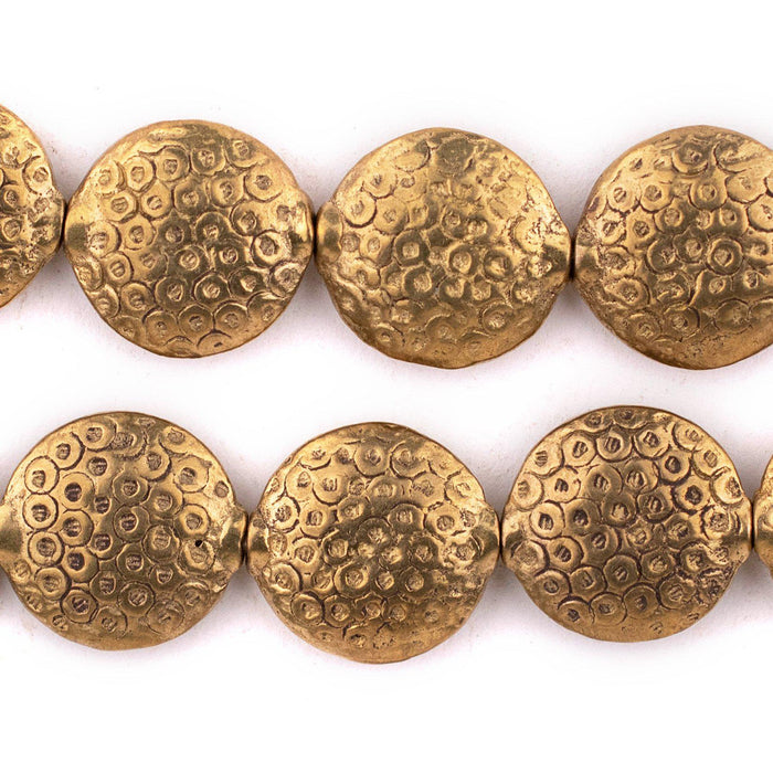 Stamped Eye Circular Brass Beads (18mm) - The Bead Chest