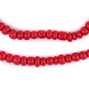 Crimson Red Ghana Glass Seed Beads (5mm)