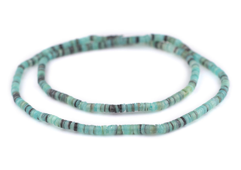 Mint Green Natural Shell Heishi Beads (5mm) - The Bead Chest