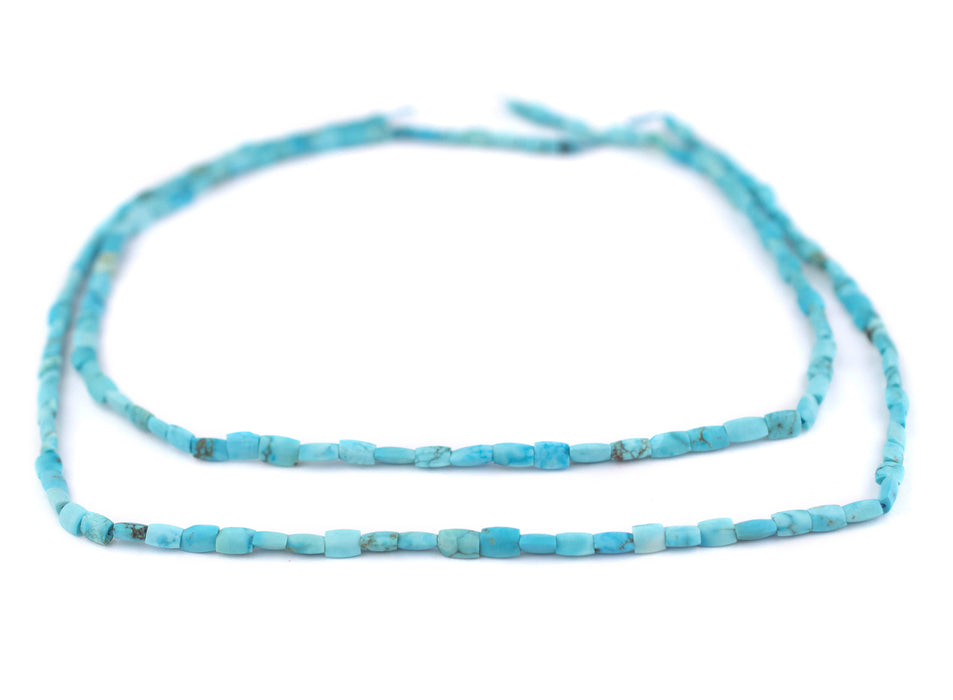 Faceted Turquoise Stone Beads (4x3mm) - The Bead Chest