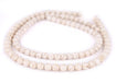 Round White Calcatta-Style Stone Beads (8mm) - The Bead Chest