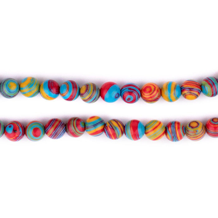 Rainbow Lace Malachite Beads (6mm) - The Bead Chest
