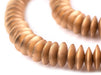 Gold Saucer Natural Wood Beads (15mm) - The Bead Chest