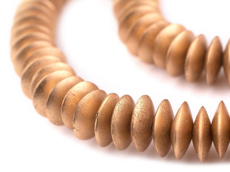 Gold Saucer Natural Wood Beads (15mm) - The Bead Chest