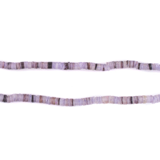 Lavender Purple Natural Shell Heishi Beads (3mm) - The Bead Chest