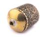 Oval Brass Artisanal Berber Bead (30x20mm) - The Bead Chest