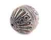 Extra Fancy Silver Enamel Berber Bicone Bead Pendant