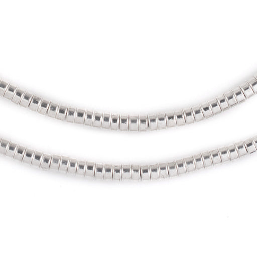 Shiny Silver Disk Beads (4mm)