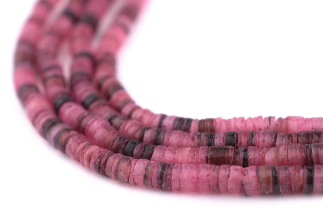 Red Natural Shell Heishi Beads (3mm) - The Bead Chest