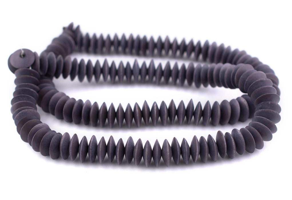 Grey Saucer Natural Wood Beads (15mm) - The Bead Chest