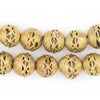 Criss Cross Brass Filigree Globe Beads (18mm)