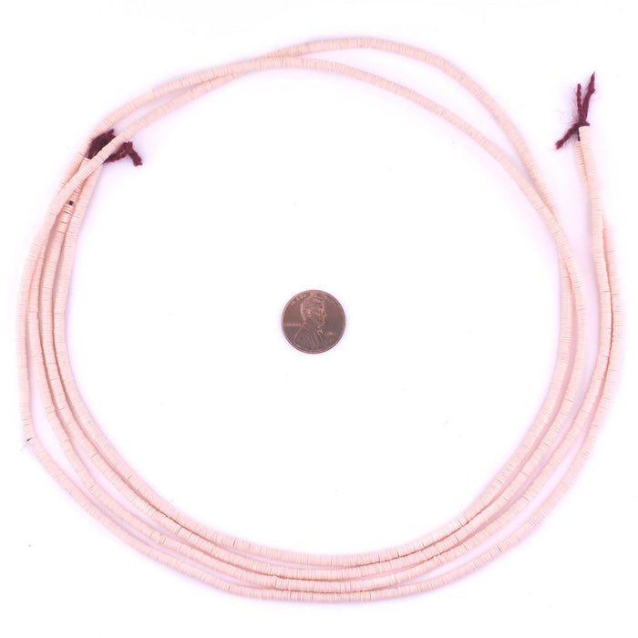 Rose Pink Vinyl Phono Record Beads (3mm) - The Bead Chest