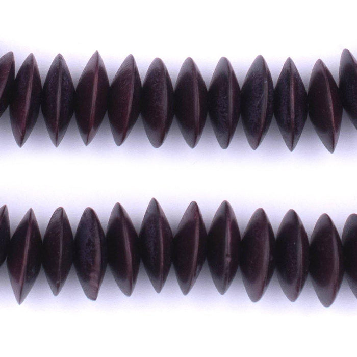 Dark Brown Saucer Natural Wood Beads (15mm) - The Bead Chest
