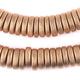 Gold Disk Natural Wood Beads (4x15mm) - The Bead Chest