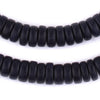 Black Disk Natural Wood Beads (5x12mm)