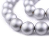 Silver Round Natural Wood Beads (24mm) - The Bead Chest