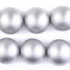 Silver Round Natural Wood Beads (24mm)