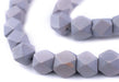 Light Grey Diamond Cut Natural Wood Beads (12mm) - The Bead Chest