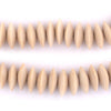 Cream Saucer Natural Wood Beads (15mm)