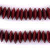 Cherry Red Saucer Natural Wood Beads (15mm)