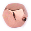 Copper Hollow Cornerless Cube Bead (40mm)