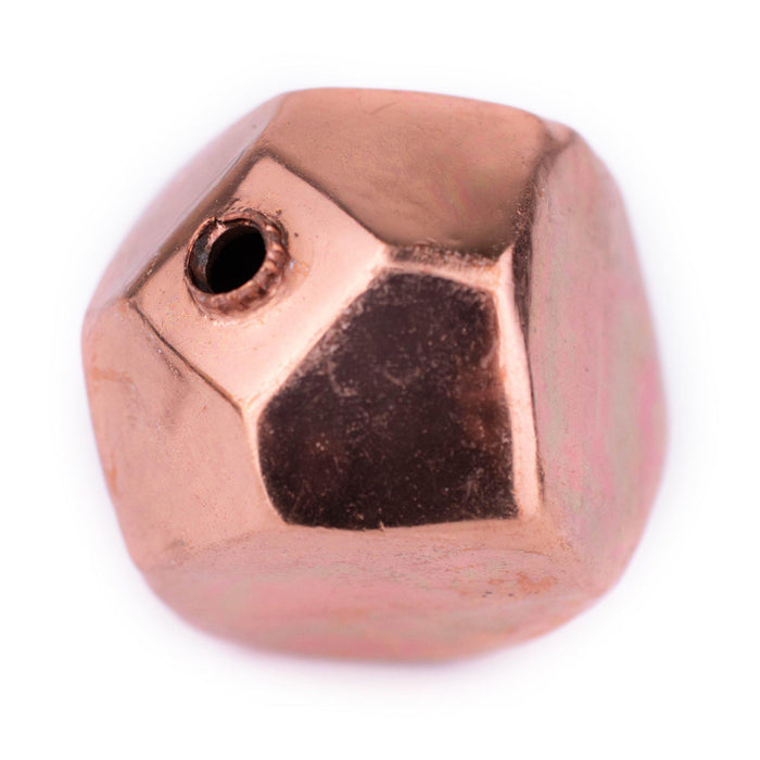 Copper Hollow Cornerless Cube Bead (40mm) - The Bead Chest