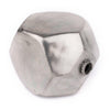 Silver Hollow Cornerless Cube Bead (40mm)