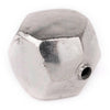 Silver Hollow Cornerless Cube Bead (35mm)