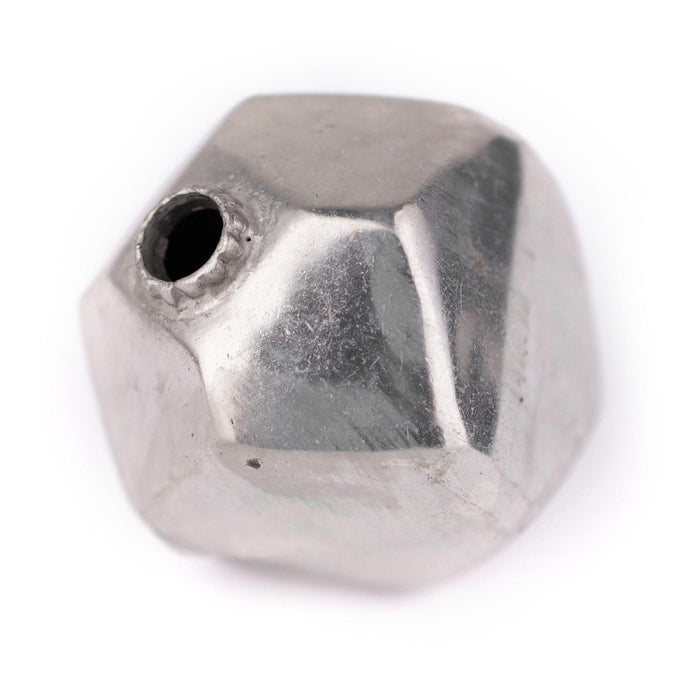 Silver Hollow Cornerless Cube Bead (30mm) - The Bead Chest