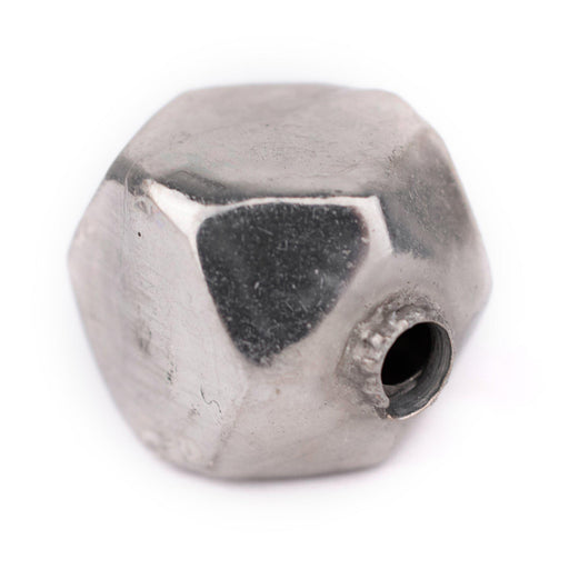 Silver Hollow Cornerless Cube Bead (25mm)