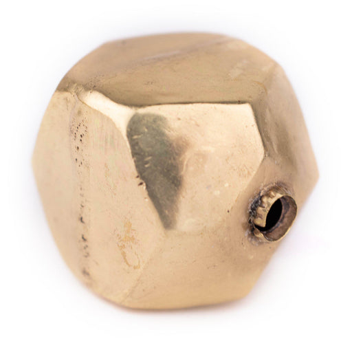 Brass Hollow Cornerless Cube Bead (30mm)