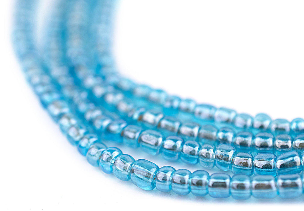 Translucent Turquoise Ghana Glass Seed Beads - The Bead Chest