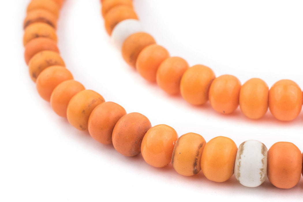 Vintage Electric Orange Binta Banji Beads - The Bead Chest
