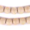 Cream Round Natural Wood Beads (14mm)