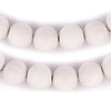 White Round Natural Wood Beads (14mm)